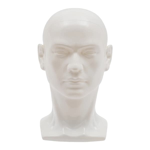Mannequinhuvuddisplay, Hållbar PVC, Lättviktsdesign,VIT