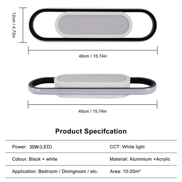 Loftlampe, Moderne Design, Energi Effektiv LED,6500K