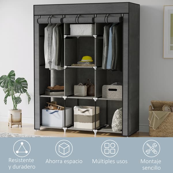Garderobe, Pladsbesparende Design, Alsidig Opbevaring,MØRKE GRÅ