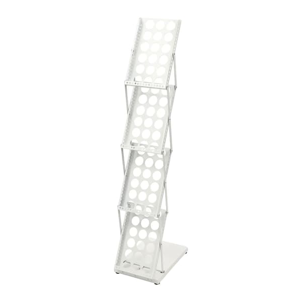 Magasinholder, Foldbar, 4-Lags Design,HVID