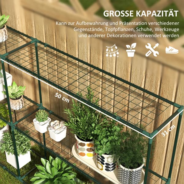 Blomsterställning, Tre Våningar Design, Metallram,armégrön