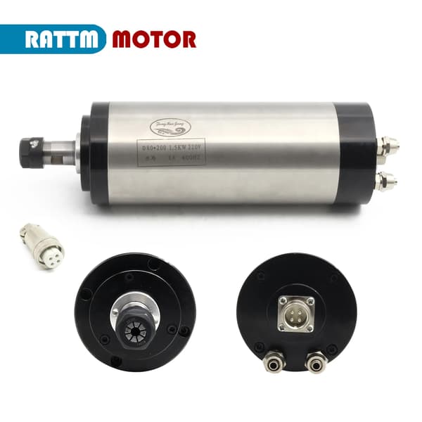 Spindelmotor, vattenkyld, högpresterande,220V, Bara spindel