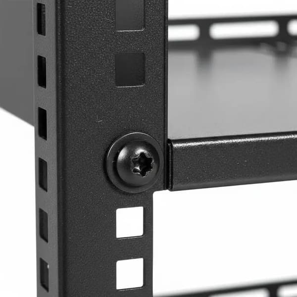 Öppen ram serverrack, justerbart djup, fristående/väggmonterad, svart