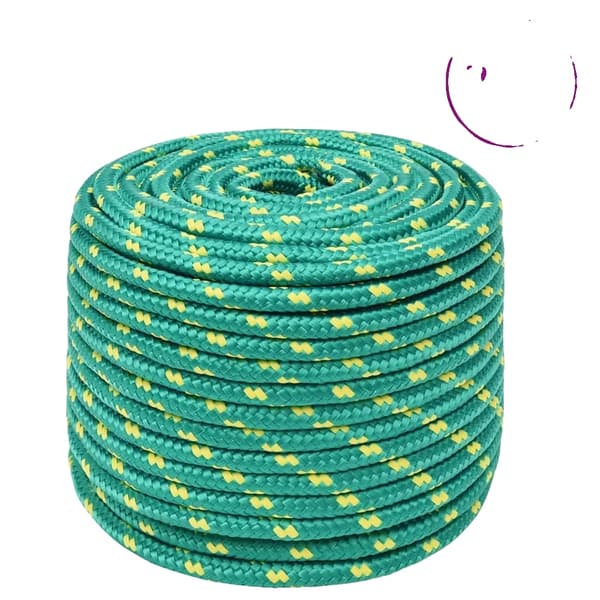 Sejl, 12 mm Diameter, 25 Meter Længde,hær grøn