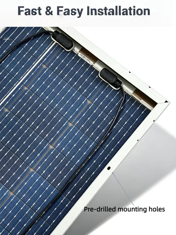 Solpanel, Hög Effektivitet, Hållbar Design,Bifacial 120W 2PCS