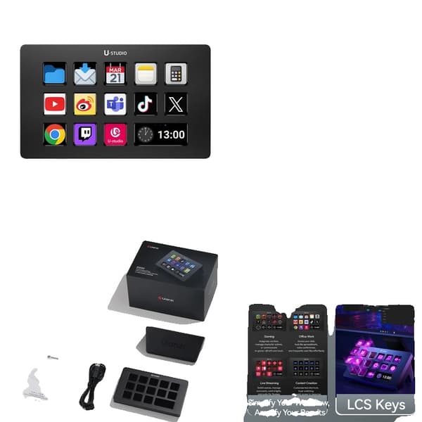 Streaming Controller, 13 Programmerbare Taster, Kompakt Design,D200