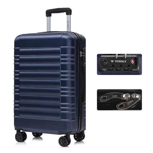 Hårdt bagage, TSA-lås, holdbart ABS-materiale,28Tommer 700mm-a, Dyb blå