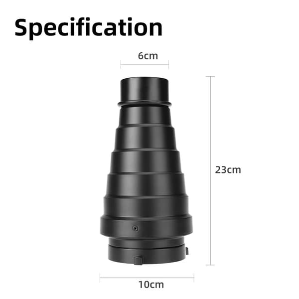 Snoot, Metal Konstruktion, Kompatibel med S-Type Flash Modeller,SN-01