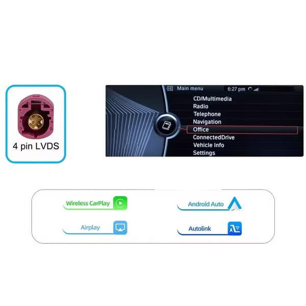 Trådløs CarPlay Android Auto Modul, Understøtter Flere Formater, Plug-and-Play Installation,CIC-system