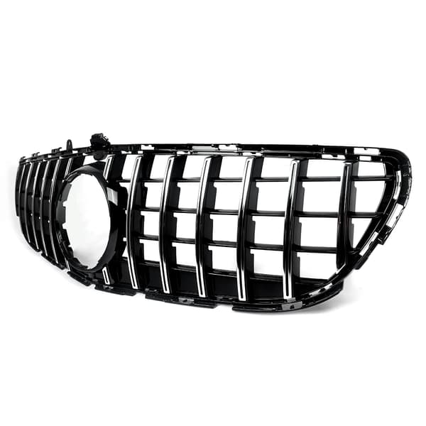 Framgrill, Krom och Svart Design, Racingtyp,Krom med svart