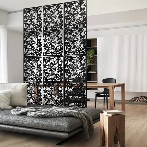 Rummdivider, 12 Stykker, Sommerfugledesign,sort