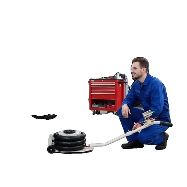 Pneumatisk Billyft, 3 Ton Kapacitet, 140-450 mm Lyft Höjd,Röd