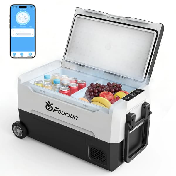 Bärbar Bil Kylskåp Frys, Bluetooth Kontroll, ECO Läge,35L