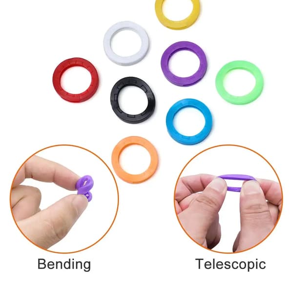 Tangentkapslar, Mjuk Silikonmaterial, Lätt Identifieringsfunktion,50Pcs