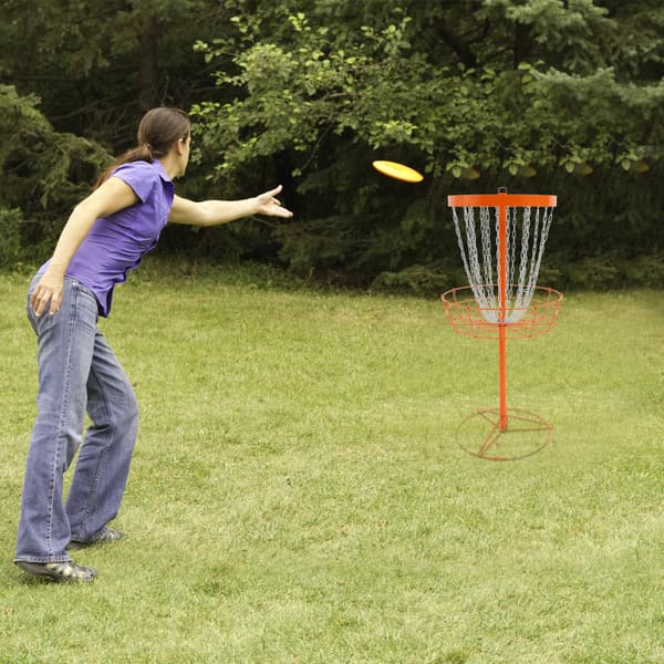 Disc Golf Korg, Bärbar Design, Hållbar Järnkonstruktion,GUL