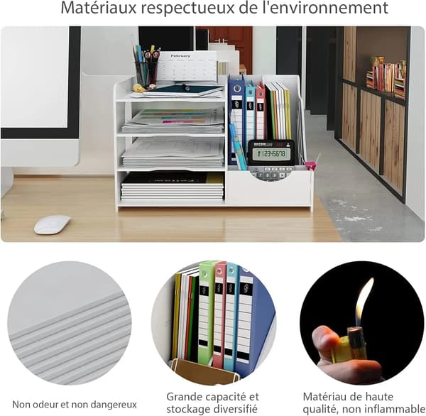 Skrivebordsorganisator, Robust Design, Nem Samling,HVID