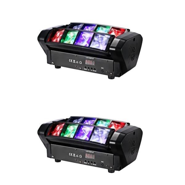 DJ Moving Head Light, 8x5W RGBW, Versatile Control Options, EU Plug