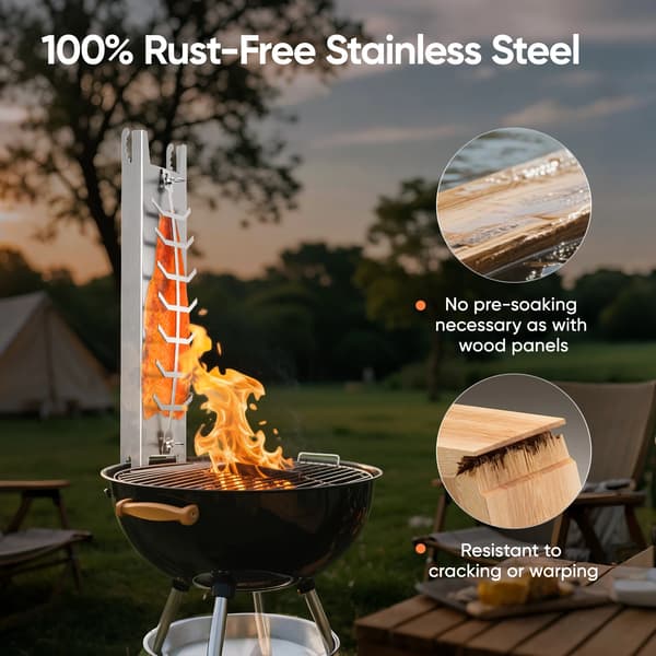 Laks Holder, Rustfrit Stål, 180° Rotation,Sølv