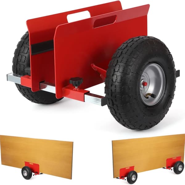 Panel Dolly, Tungt Kapacitet, Justerbar Design,röd