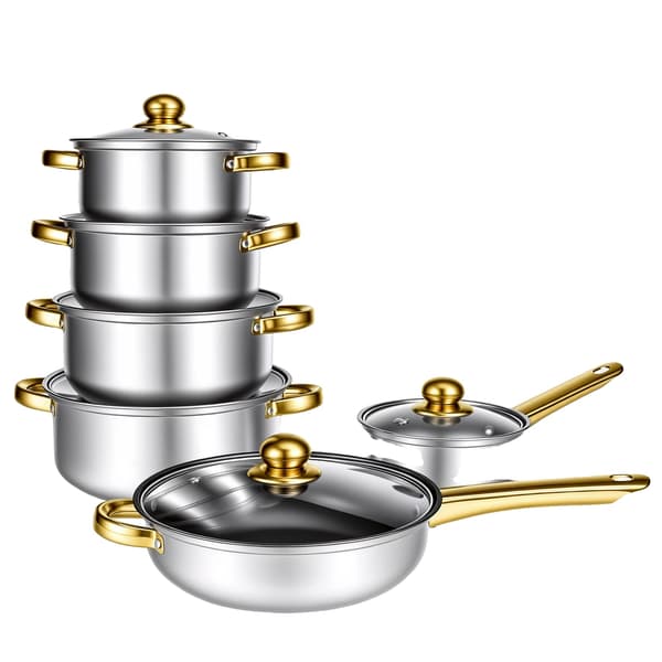 Køkkengrej Sæt, Rustfrit Stål, Nonstick Design,6-delt sæt
