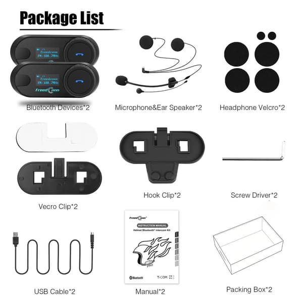 Hjelmheadset, Bluetooth-forbindelse, støjundertrykkelse,ScToSæt