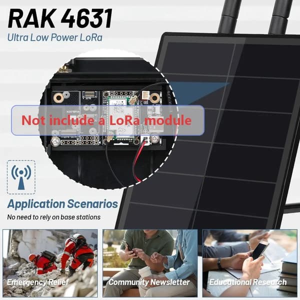 Solpanel Kit, 5W Udgivelse, Indbygget Controller,Ingen LoRa Ingen Batteri