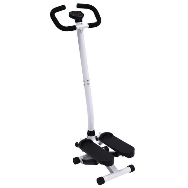 Fitness Stepper, Modstandsbånd Inkluderet, Holdbart Design,sort