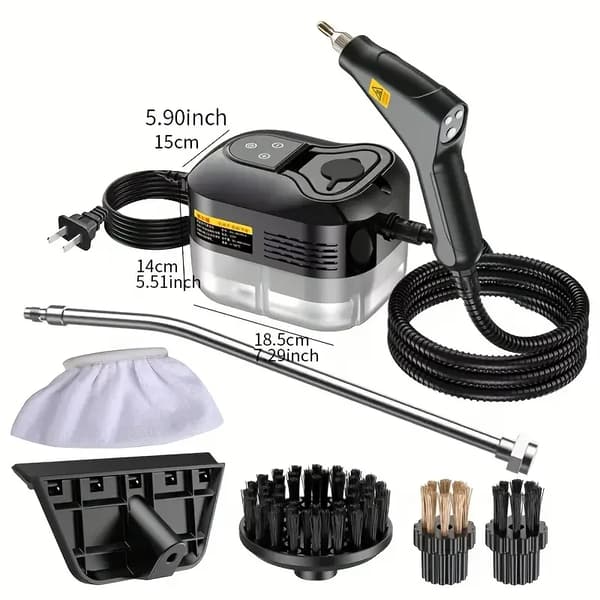 Ångkonditionering, 2500W Effekt, Högtryckstvätt,EU-b, Smart Svart