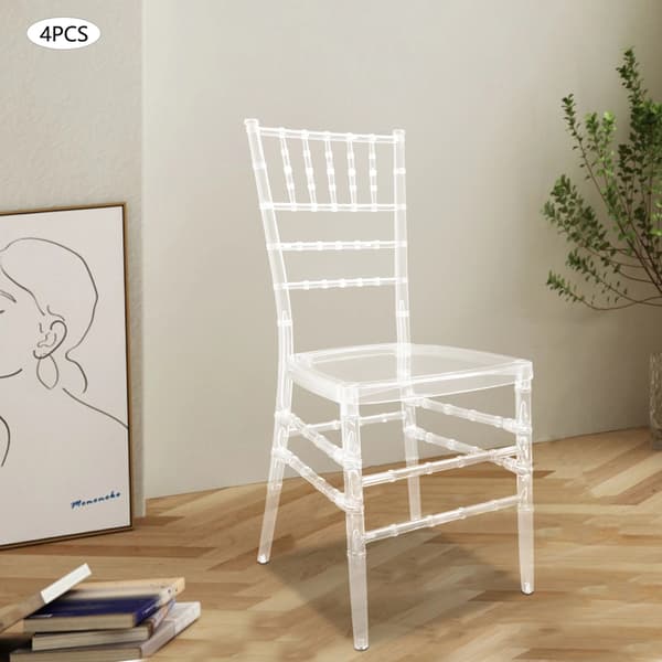 Matstolar, Klar Elegant Design, 4-delars Set, 89 cm Höjd,Transparent