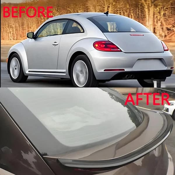 Bagspoiler, Holdbart ABS-plast, Nem installation,Glans Sort