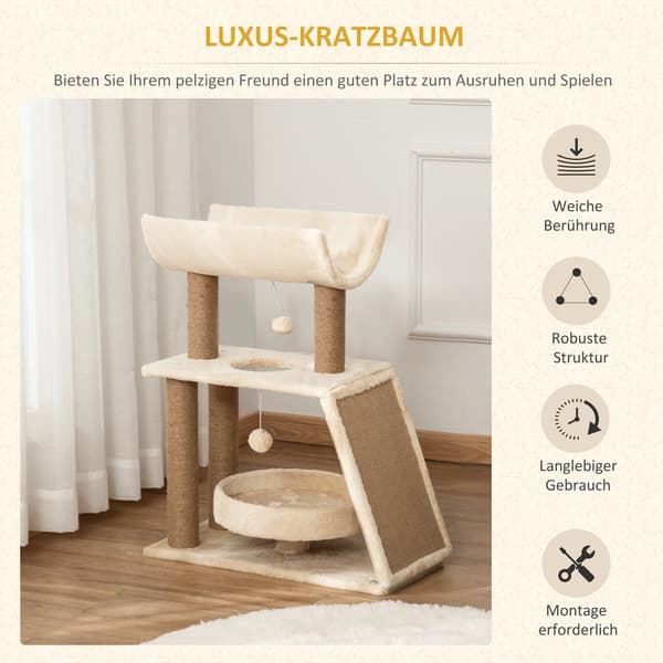 Kattetårn, sisal kløeposter, bløde platforme,Katte træ