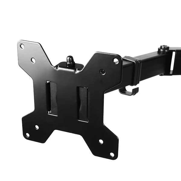 Monitorbeslag, Dobbeltarmsdesign, Højdejusterbar,sort