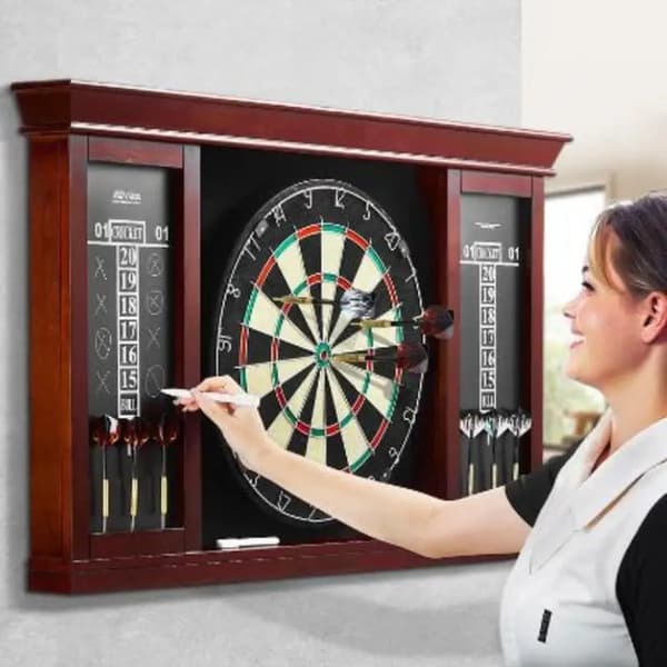 Dartskive, Skabssæt, Komplet Tilbehør,sort