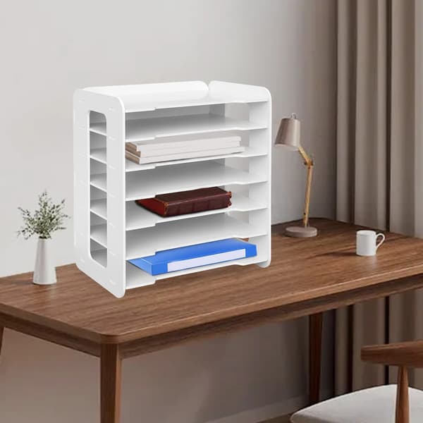 Dokumentholder, 7-lags organisation, pladsbesparende design,HVID