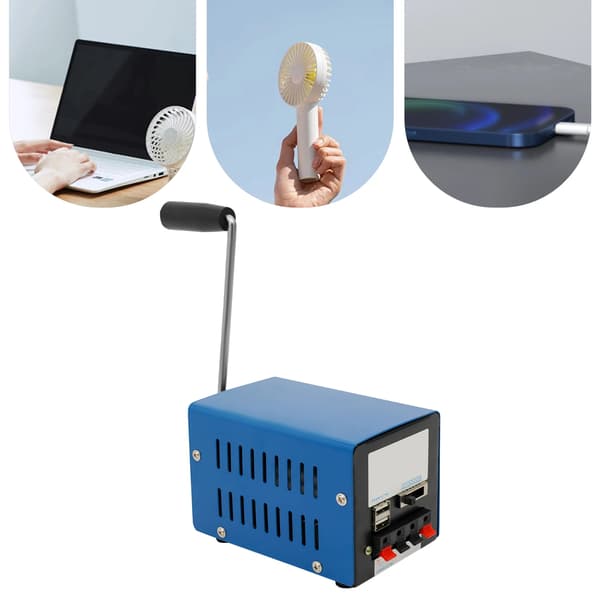 Bærbar Generator, Håndsving Betjening, Nødstrømkilde,Blå