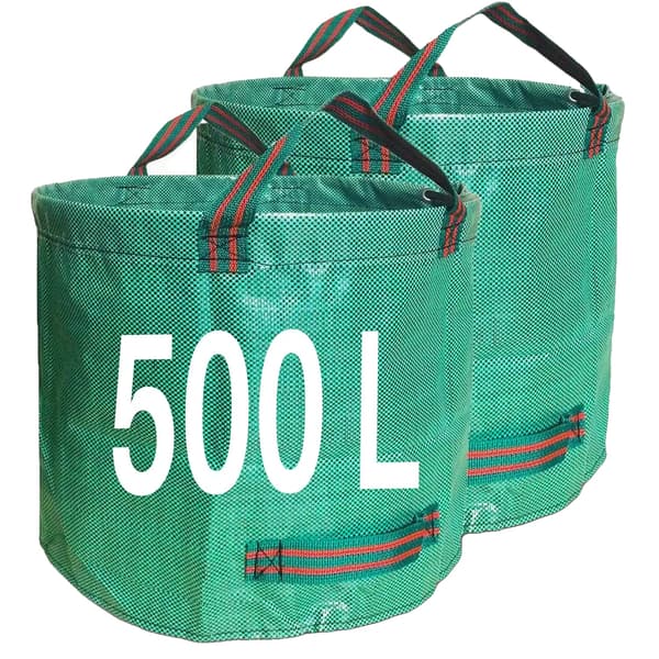 Trädgårdsavfallspåsar, Tungt bruk, Stort kapacitet,500L2PCS