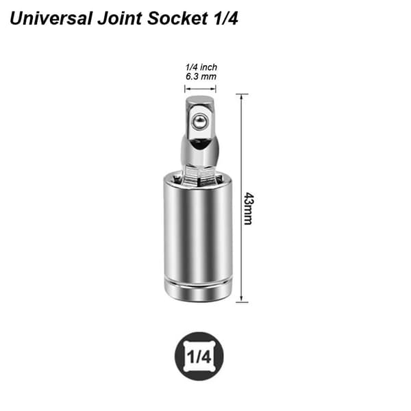 Universell ledad adapter, hållbar kromvanadiumstål, 360° rotation,Socket Adapter A