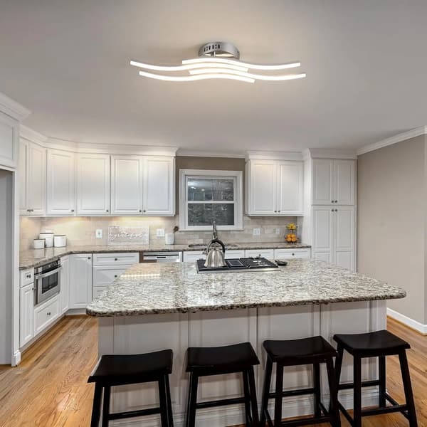 Taklampa, Modern Design, Energibesparande,Silver
