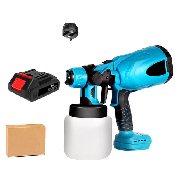 Malersprøjte, Justerbar Dyse, Ergonomisk Design,Blå-1 Batteri