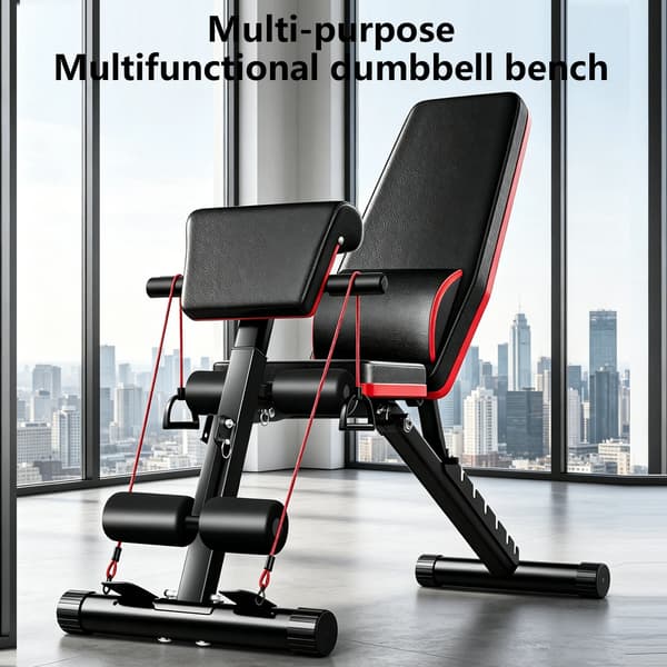 Justeringsbænk, Multifunktionelt Design, Ergonomisk Komfort,sort