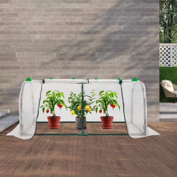 Drivhus, Højkvalitets PE, 4ft x 2ft x 5ft, Rivfast design, Vandtæt, Rustbestandig ramme