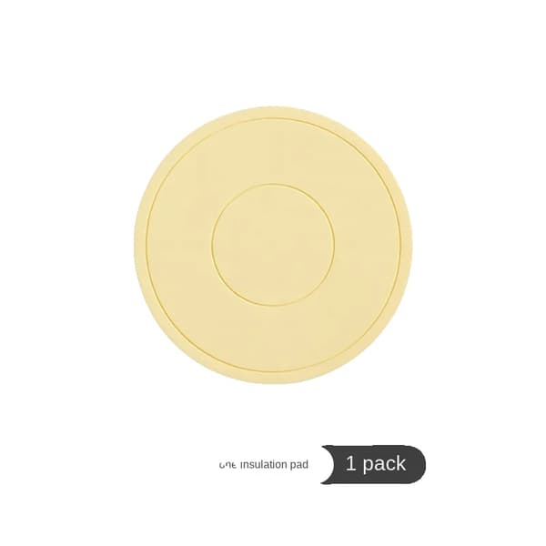 Coaster, Varmebestandig, Silikone Materiale,16cm-e, Rund-e, H45 Bleg gul