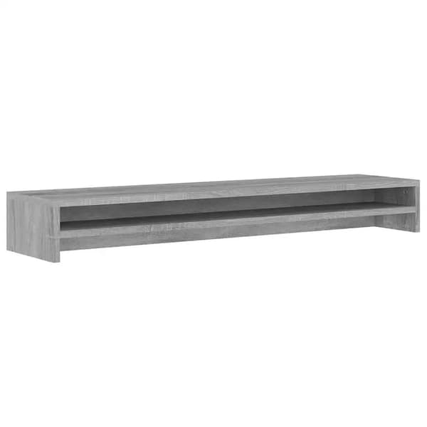 Bildskärmsstativ, konstruerat trä, ergonomisk design, Grå
