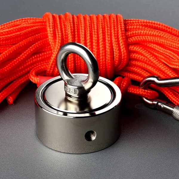 Magnetutrustning, 140KG Vertikal Kraft, 10m Rep,Magnet och rep