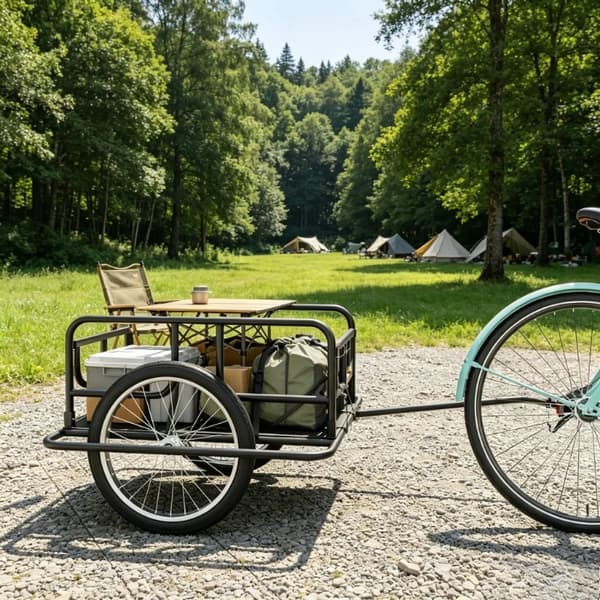 Cykel Cargo Trailer, Høj Lastkapacitet, Sammenklappeligt Design,sort