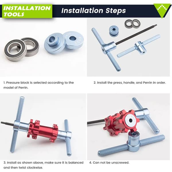 Lagerinstallationsverktyg, 25-delarsset, hållbar konstruktion,25PCS
