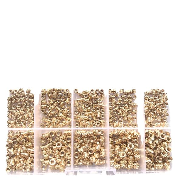 Indsæt møtrik, messingmateriale, rillet design,M3 (500PCS)