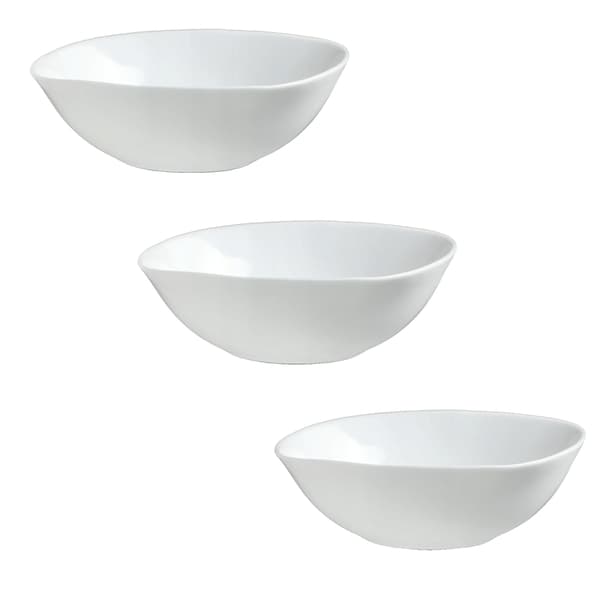 Salatskål, Glasmateriale, 16 cm Diameter, Egnet til Suppe og Snacks, Elegant Hvid Farve, CE / EU Certificering