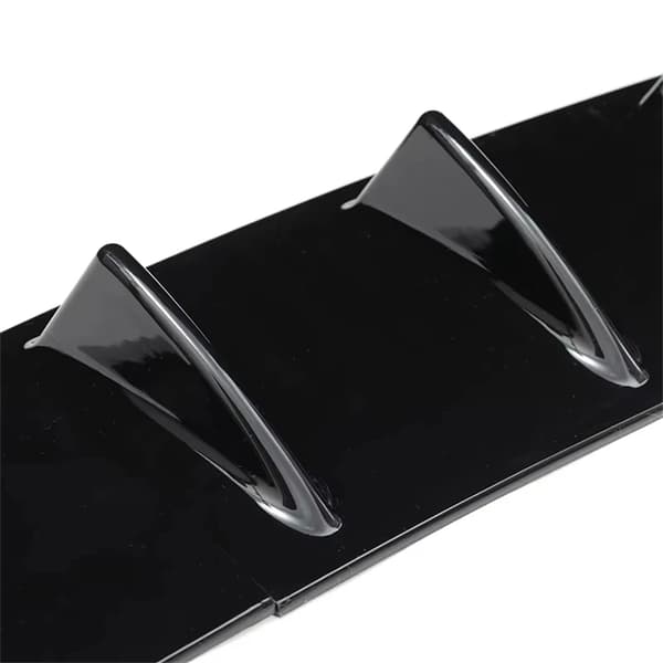 Bil bagspoiler, ABS plast, længde 86 cm, universel pasform, blank sort, bagmontering