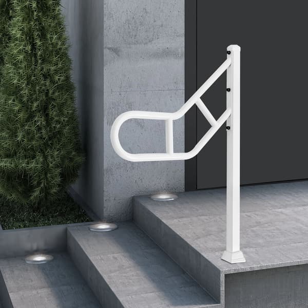 Räcke, U-formad design, hög bärförmåga,Vit